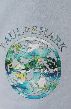 Мужские хлопковые шорты PAUL&SHARK светло-голубого цвета, арт. 24411942 | Фото 5 (Длина Шорты М: До колена; Случай: Повседневный; Принт: С принтом; Материал сплава: Проставлено; Материал внешний: Хлопок; Стили: Спорт-шик; Драгоценные камни: Проставлено)