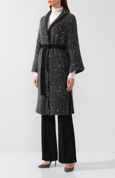 Вязаный кардиган с поясом и пайетками BRUNELLO CUCINELLI, арт. M3L343026, фото 3