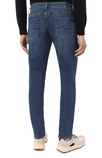Джинсы slimmy tapered 7 FOR ALL MANKIND синего цвета по цене 24150 руб., арт. JSMXC120NN, фото 4 Джинсы slimmy tapered 7 FOR ALL MANKIND, арт. JSMXC120NN, фото 4