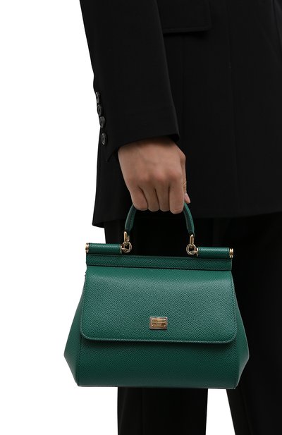 Сумка sicily medium DOLCE & GABBANA зеленого цвета по цене 189000 руб., арт. BB6003/A1001, фото 2 Сумка sicily medium DOLCE & GABBANA, арт. BB6003/A1001, фото 2