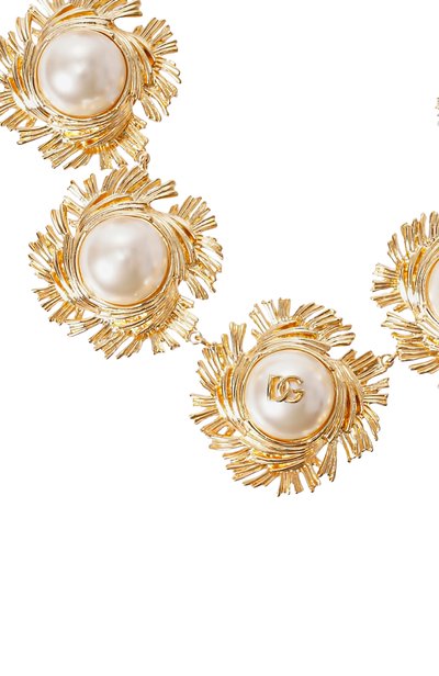 Колье DOLCE & GABBANA золотого цвета по цене 431500 руб., арт. WNS6S2/W1111, фото 3 Колье DOLCE & GABBANA, арт. WNS6S2/W1111, фото 3