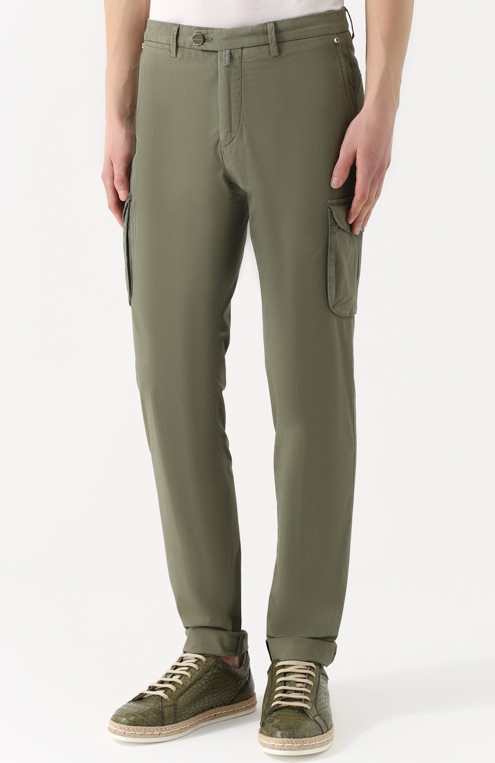 Хлопковые брюки карго KITON, арт. UFPPCA/6N78, фото 3