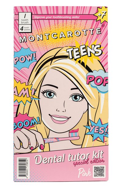 Розовый набор для обучения чистки зубов у подростков и детей 7+ MONTCAROTTE, арт. МСТ912