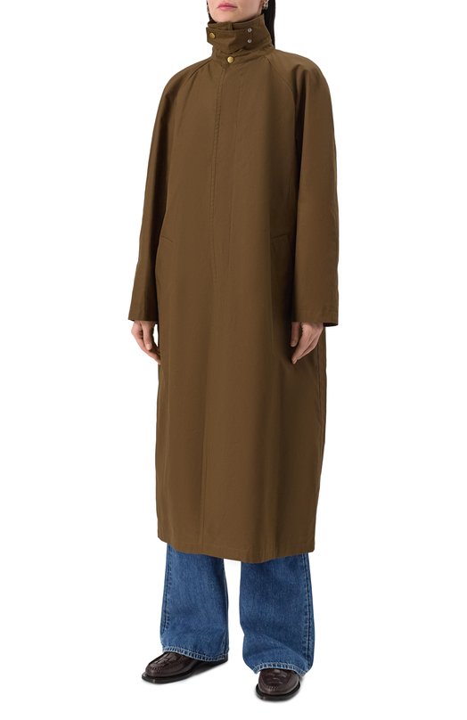 Хлопковый плащ A.P.C. C0ERC-F01533 Хаки  C0ERC-F01533 Фото 3