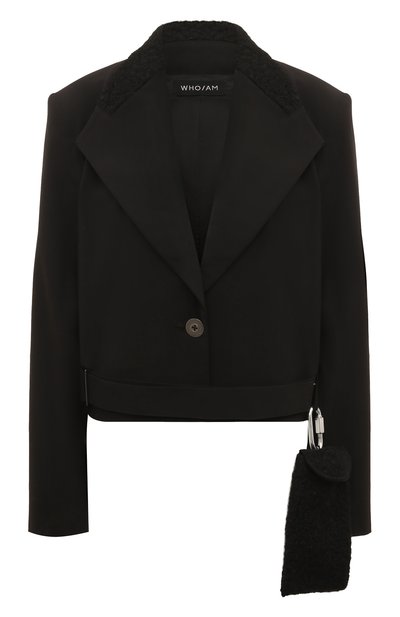 Шерстяной жакет WHO_AM, арт. FJ-P231-BLK, фото 1