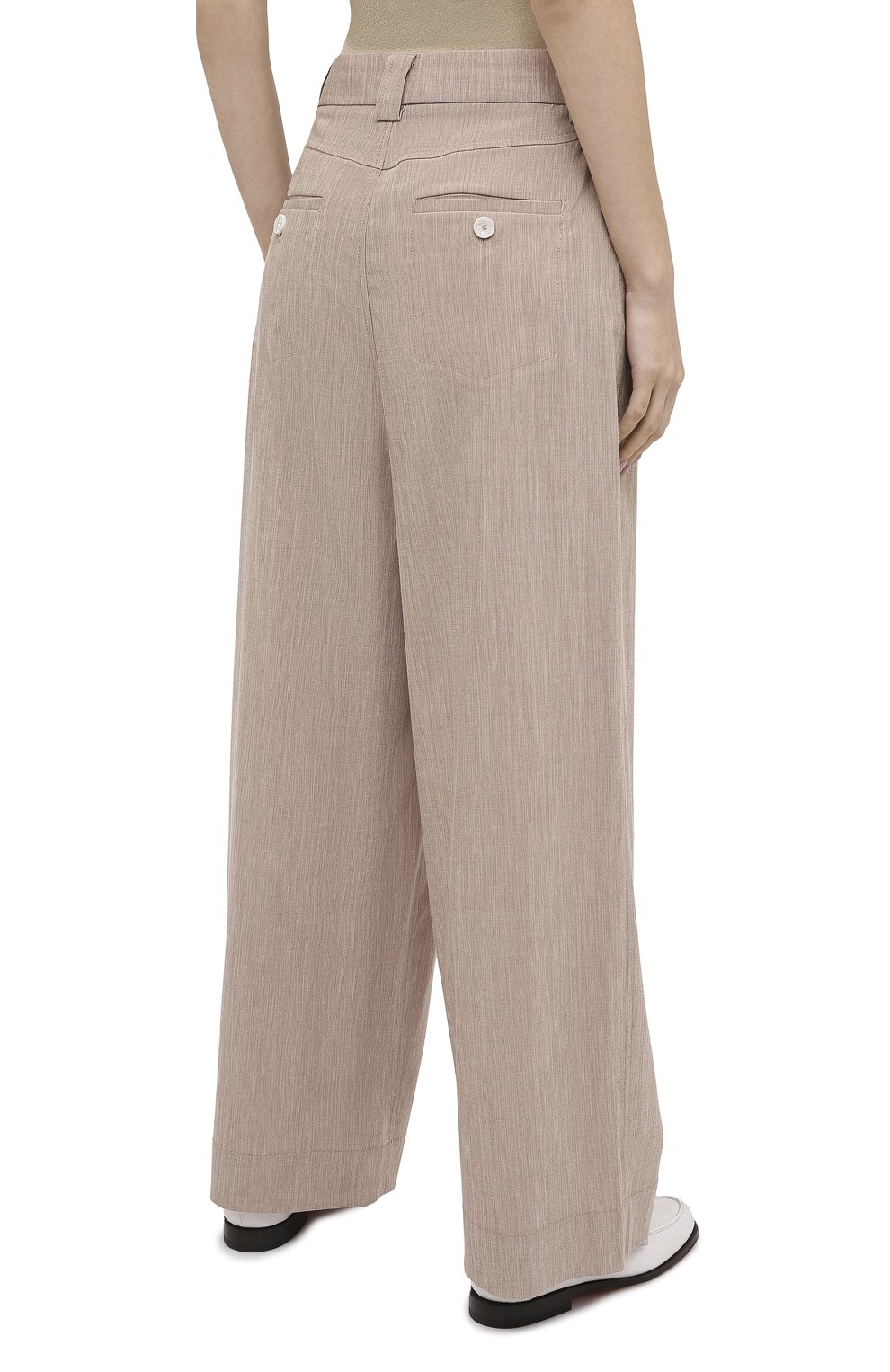 Брюки GANNI бежевого цвета по цене 25600 руб., арт. F5056, фото 4 Брюки GANNI, арт. F5056, фото 4