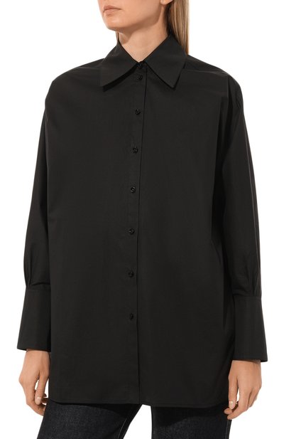 Хлопковая рубашка LA NEIGE черного цвета по цене 26400 руб., арт. #CAS-3-LS, фото 3 Хлопковая рубашка LA NEIGE, арт. #CAS-3-LS, фото 3