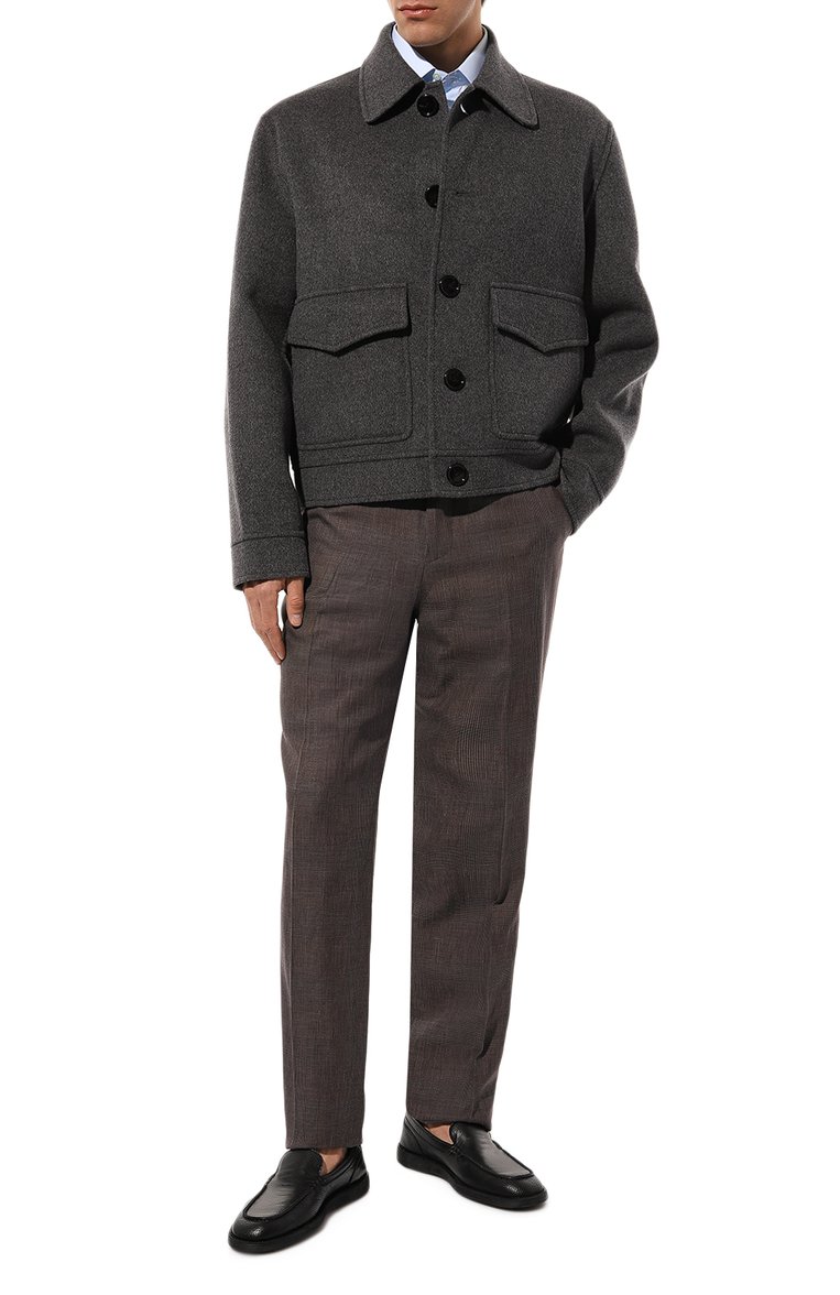 Мужские брюки из шерсти и льна ZEGNA коричневого цвета, арт. 749F09A7/75TB12 | Фото 2 (Материал внешний: Шерсть, Лен; Длина (брюки, джинсы): Стандартные; Случай: Повседневный; Стили: Кэжуэл; Автоматизация ТО: Проставлено; Автоматизация состава: Проставлено)