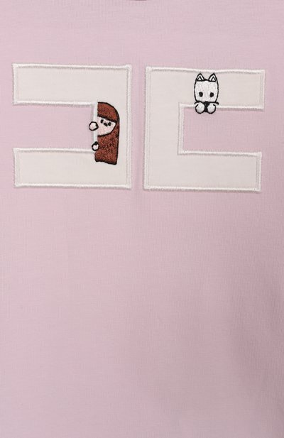 Хлопковая футболка ELISABETTA FRANCHI LA MIA BAMBINA, арт. EGTS0900/JE006, фото 3