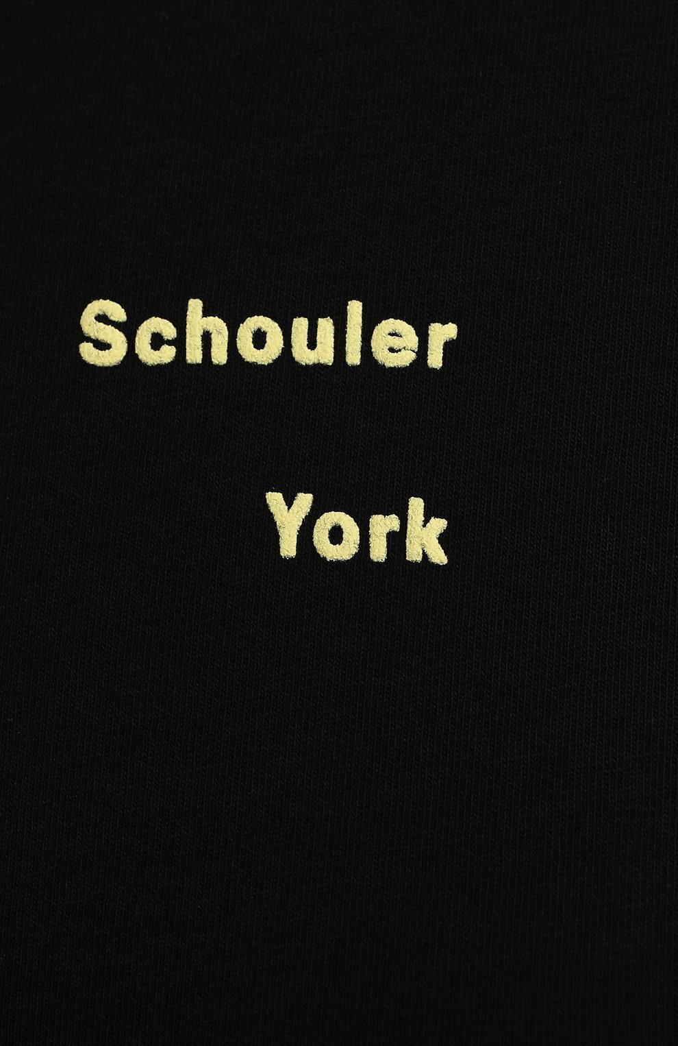 Хлопковая футболка PROENZA SCHOULER WHITE LABEL черного цвета по цене 17550 руб., арт. WL2114226-JC144, фото 5 Хлопковая футболка PROENZA SCHOULER WHITE LABEL, арт. WL2114226-JC144, фото 5