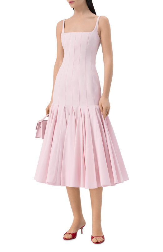 Хлопковое платье Jacquemus 25EDRW00231/AW00350 Розовый  25EDRW00231/AW00350 Фото 2