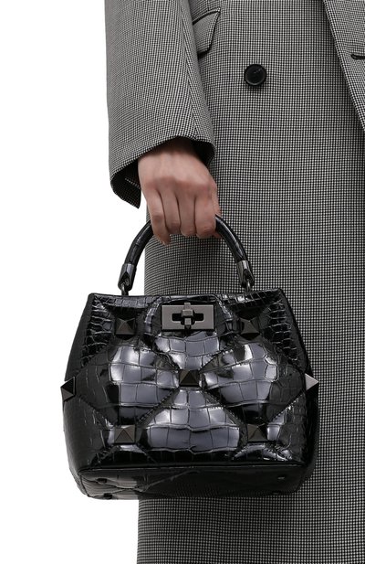 Сумка roman stud small из кожи аллигатора VALENTINO, арт. WW2B0I97/EQW/AMIS, фото 2