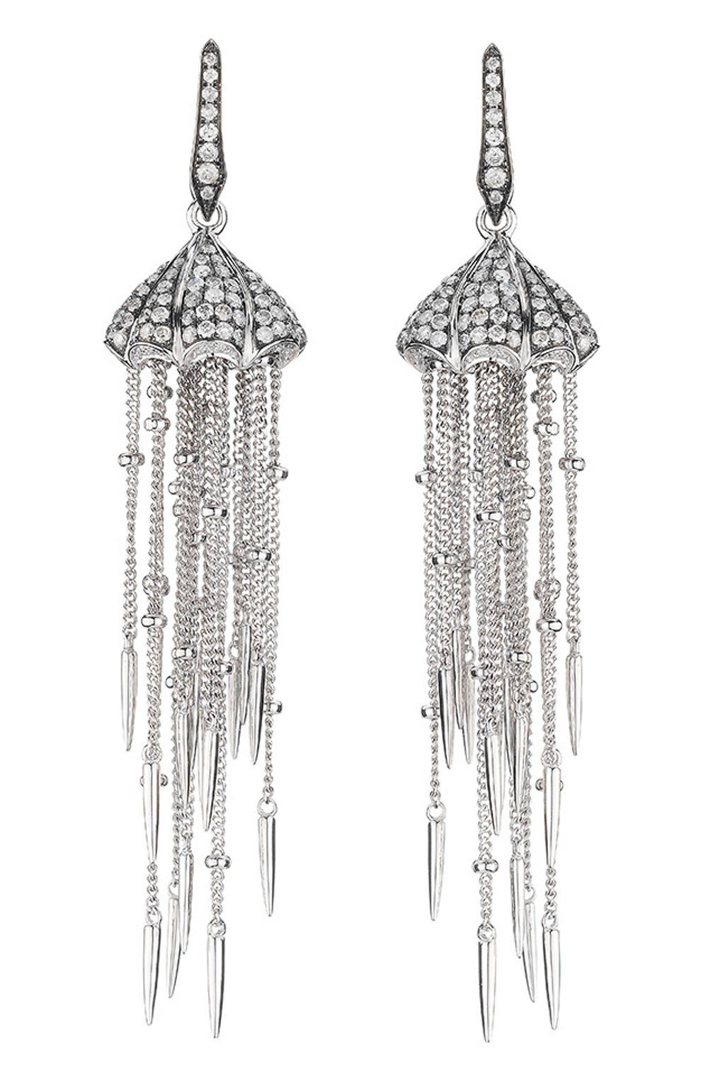 Серьги STEPHEN WEBSTER бесцветного цвета по цене 1751500 руб., арт. 3012651001, фото 1 Серьги STEPHEN WEBSTER, арт. 3012651001, фото 1