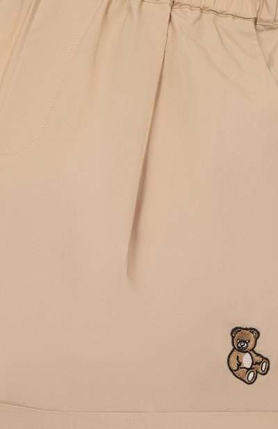 Хлопковые шорты MOSCHINO бежевого цвета по цене 16450 руб., арт. HDQ01Y/LLA10, фото 3 Хлопковые шорты MOSCHINO, арт. HDQ01Y/LLA10, фото 3
