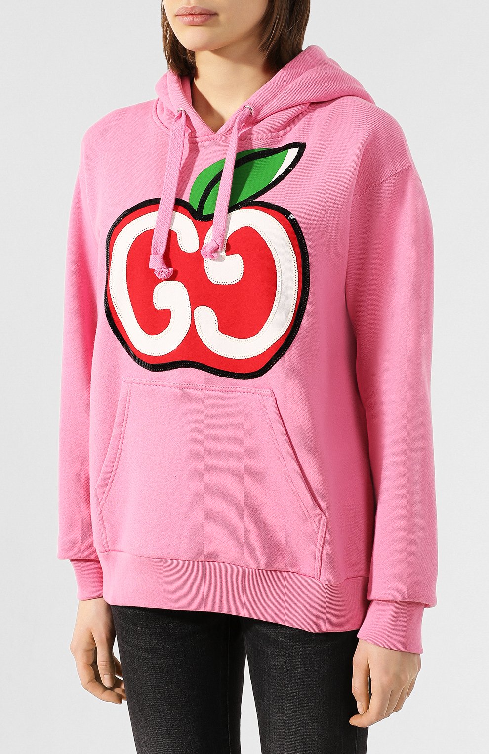 Хлопковое худи GUCCI розового цвета по цене 158400 руб., арт. 610160/XJCCK, фото 3 Хлопковое худи GUCCI, арт. 610160/XJCCK, фото 3