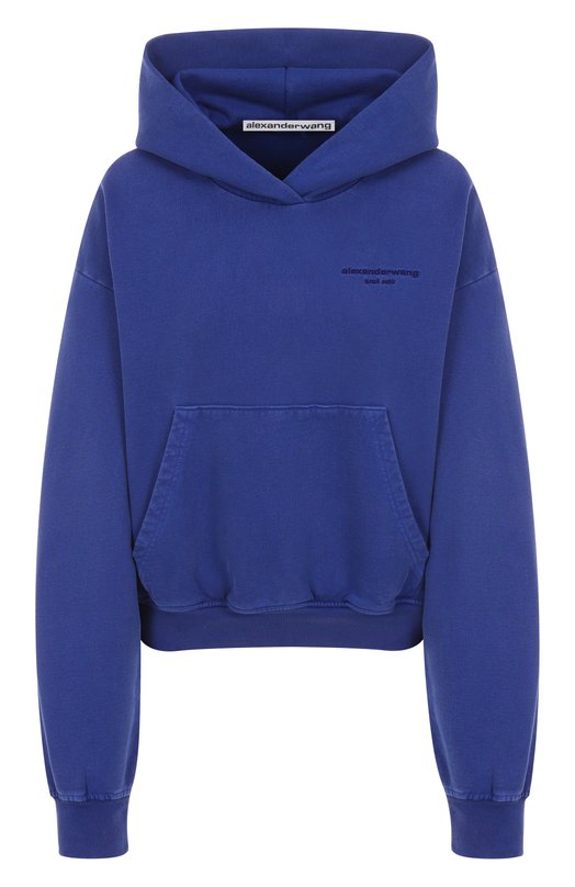 Хлопковое худи Alexander Wang 1CC3251088 Синий 1CC3251088