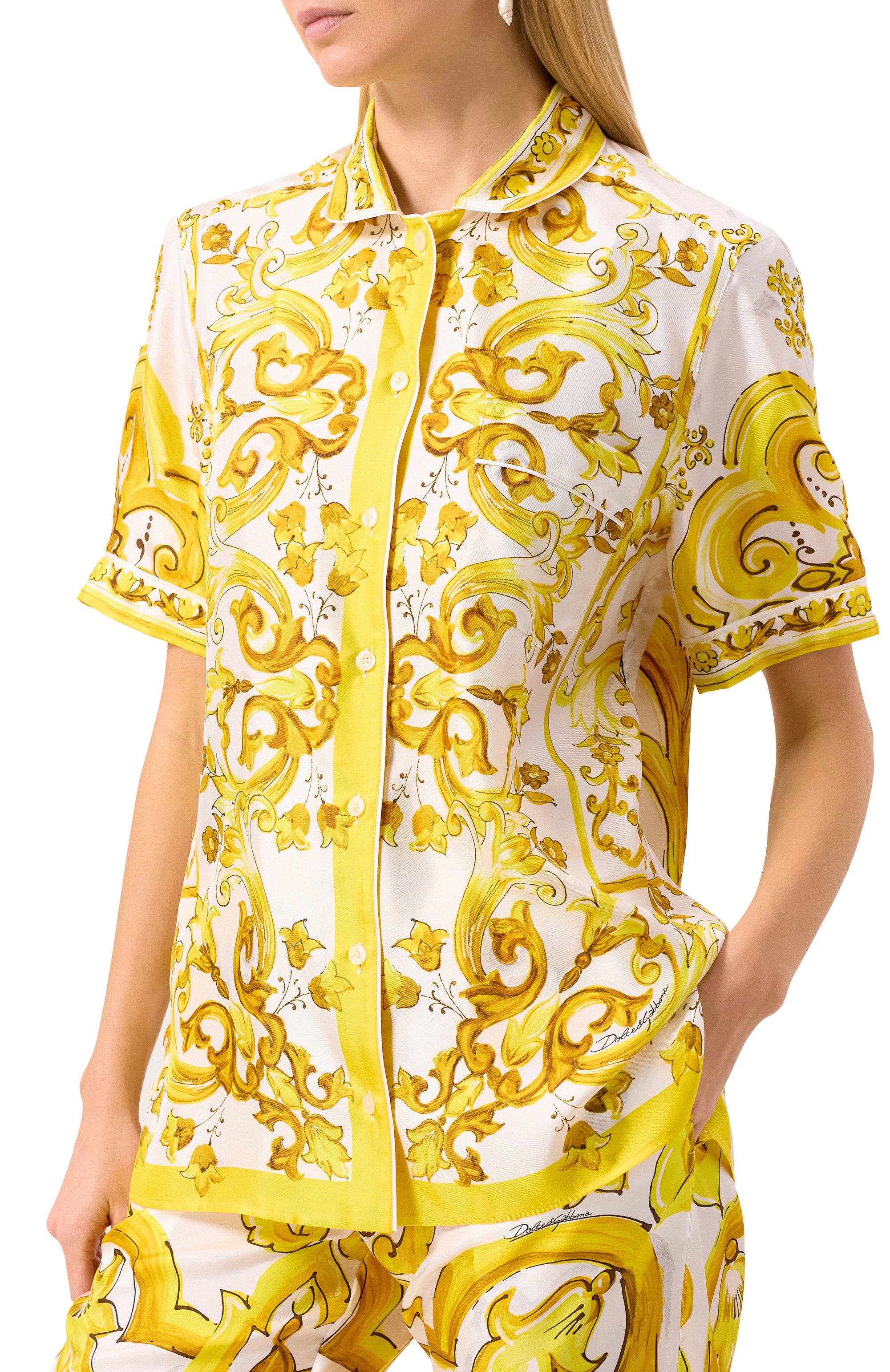 Шелковая рубашка DOLCE & GABBANA, арт. F5S02T/HI1TK, фото 3