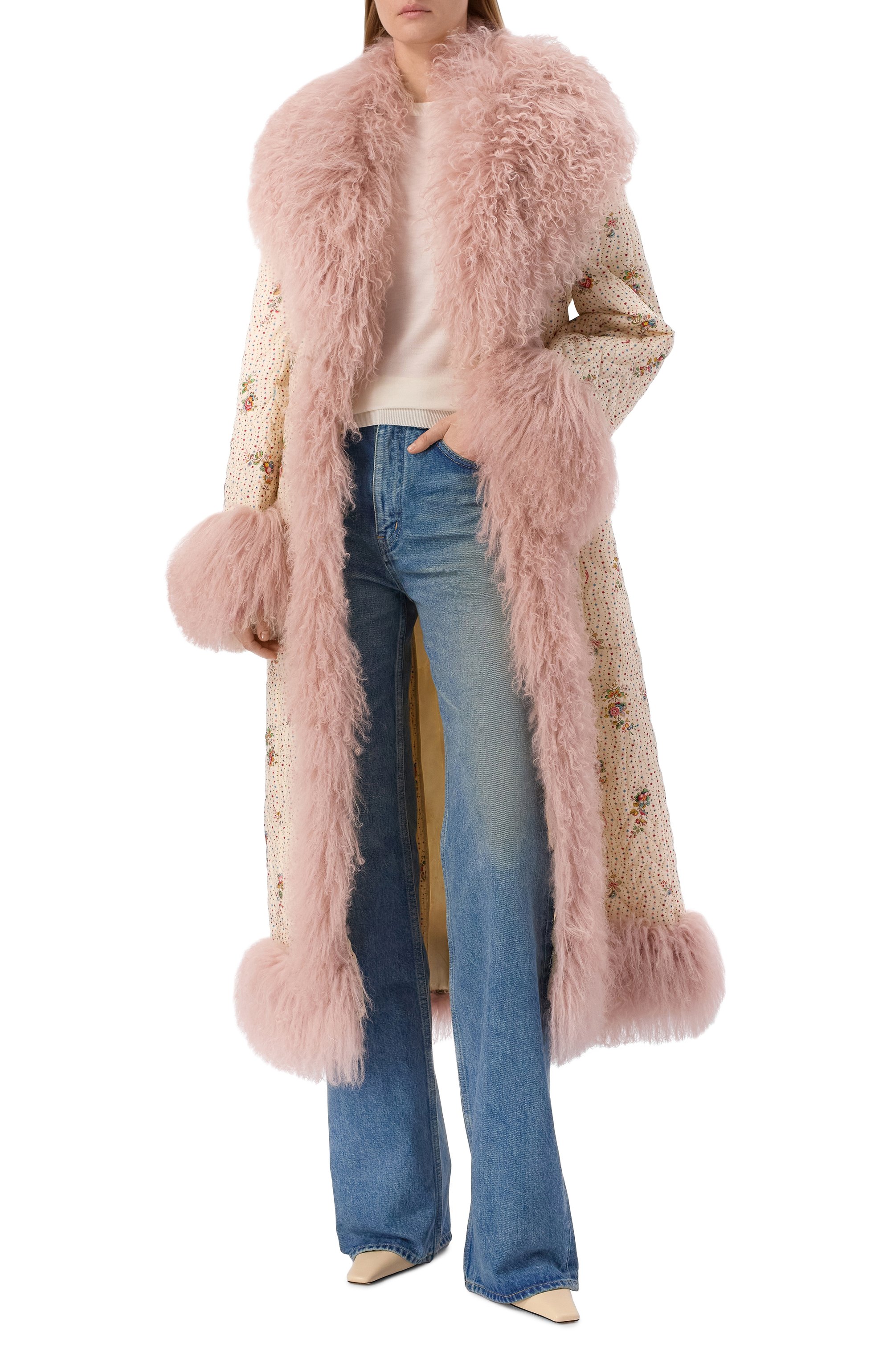 Пальто с отделкой из ягненка VALENTINO, арт. 8B3CL860/9WR, фото 2