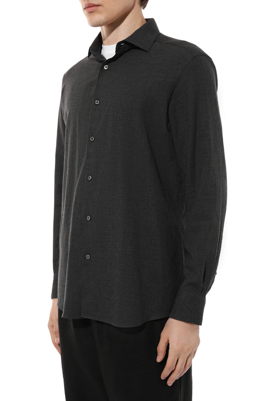 Рубашка из хлопка и кашемира ZEGNA, арт. SRF5/UEX45A8, фото 3