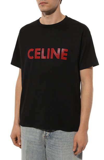 Хлопковая футболка CELINE, арт. 2X51I671Q, фото 3