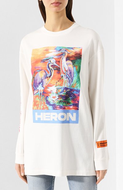 Хлопковый лонгслив HERON PRESTON, арт. HWAB010R209130130188, фото 3