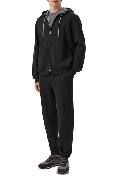 Мужской толстовка из хлопка и кашемира BRUNELLO CUCINELLI, арт. MM8319069G