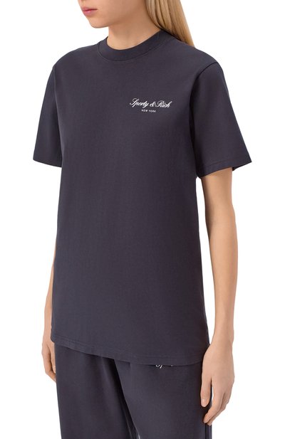 Хлопковая футболка SPORTY AND RICH, арт. T004360329BA01, фото 3