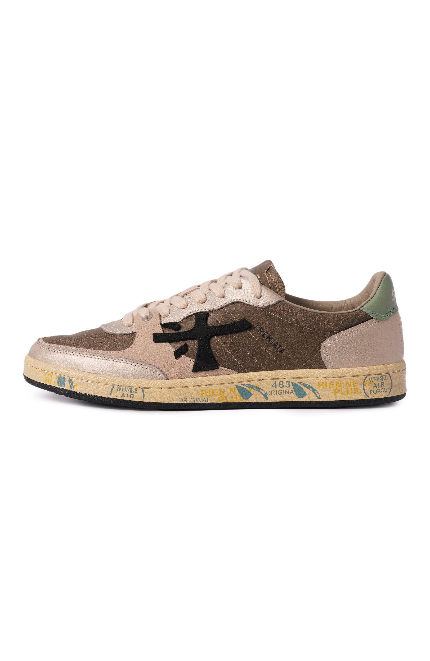 Кожаные кеды bskt clay PREMIATA темно-бежевого цвета по цене 29950 руб., арт. BSKT CLAY/VAR 8445, фото 3 Кожаные кеды bskt clay PREMIATA, арт. BSKT CLAY/VAR 8445, фото 3
