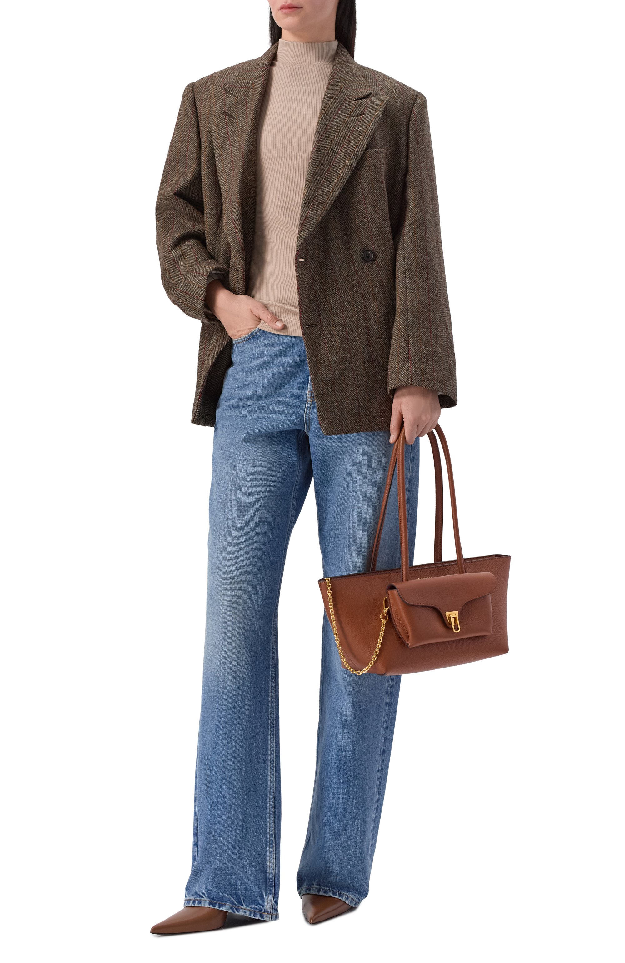 Сумка double beat COCCINELLE коричневого цвета по цене 44100 руб., арт. E1 T8A 11 03 01, фото 7 Сумка double beat COCCINELLE, арт. E1 T8A 11 03 01, фото 7