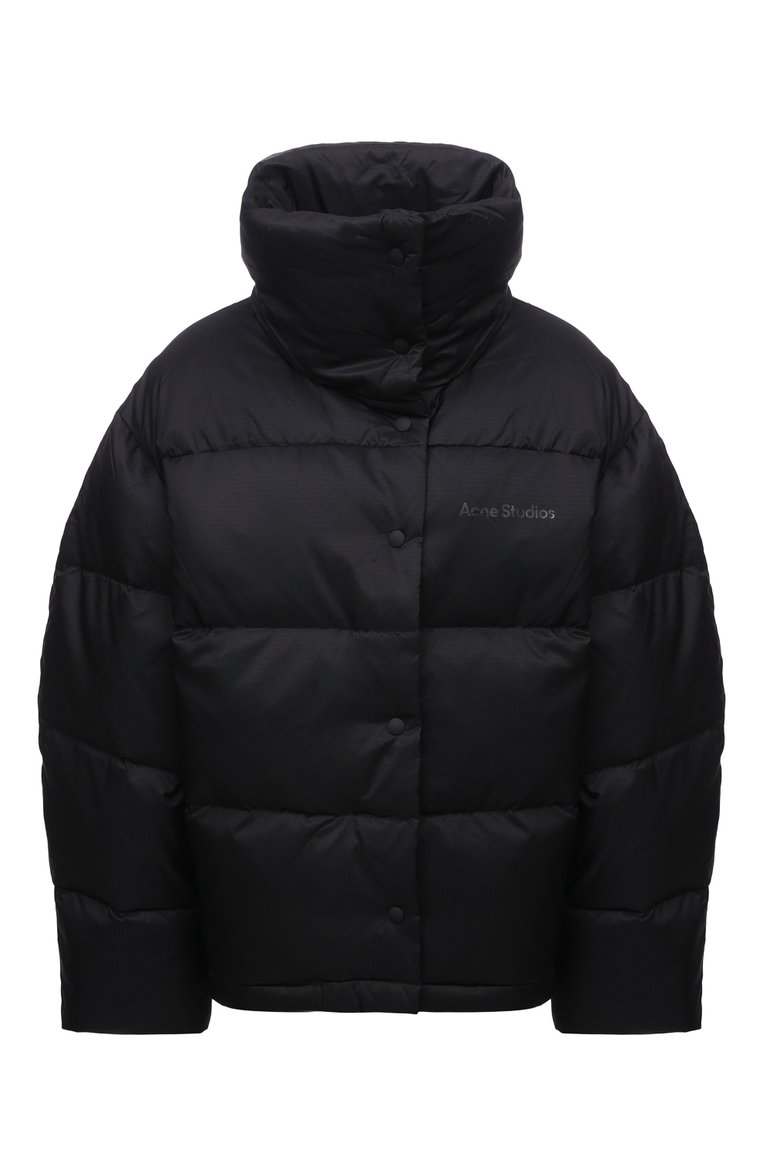 Женский пухов�ик ACNE STUDIOS черного цвета, арт. A90366 | Фото 1 (Длина (верхняя одежда): Короткие; Материал подклада: Синтетический материал; Материал внешний: Синтетический материал; Рукава: Длинные; Материал утеплителя: Пух и перо; Кросс-КТ: Пуховик; Стили: Спорт-шик)