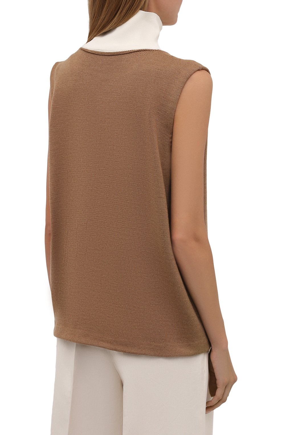 Пуловер JIL SANDER бежевого цвета по цене 76450 руб., арт. JSPT751060-WTY21388, фото 4 Пуловер JIL SANDER, арт. JSPT751060-WTY21388, фото 4