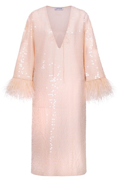 Женское платье с отделкой пайетками и перьями LEFFERS, арт. 23.52.4.15.27