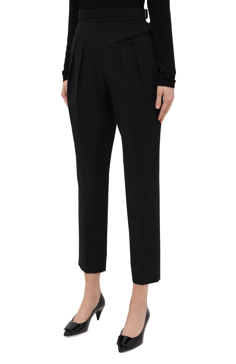 Брюки из вискозы и шерсти REDVALENTINO черного цвета по цене 35700 руб., арт. UR0RBD40/WBP, фото 3 Брюки из вискозы и шерсти REDVALENTINO, арт. UR0RBD40/WBP, фото 3