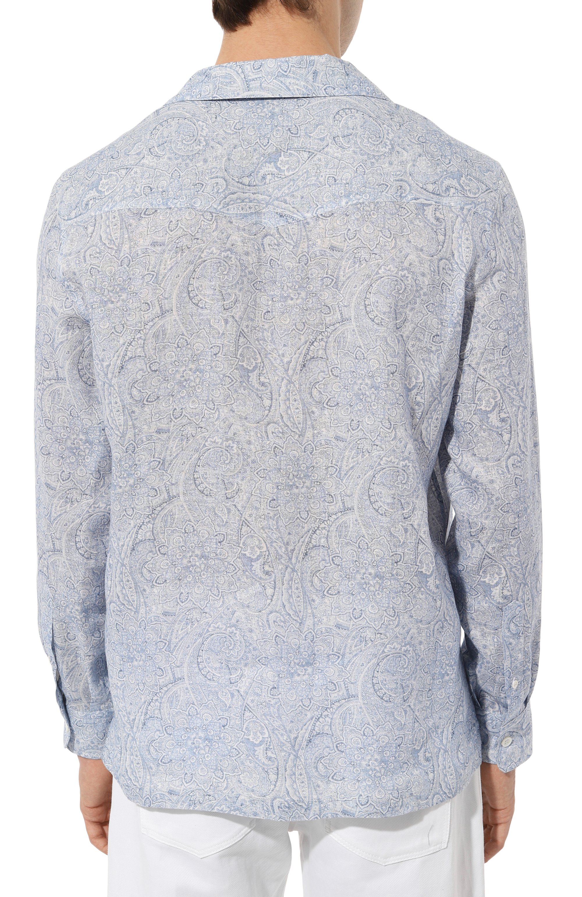 Льняная рубашка BRUNELLO CUCINELLI, арт. MM6550667, фото 4