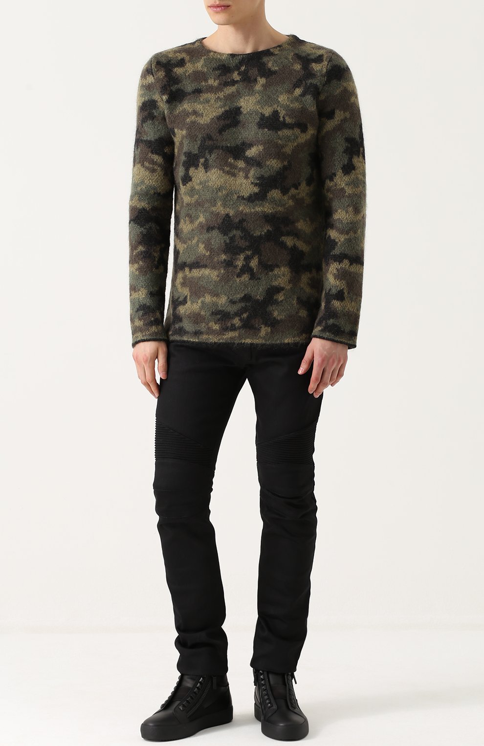 Джинсы скинни с декоративной прострочкой BALMAIN, арт. P0H/T551/D204, фото 2