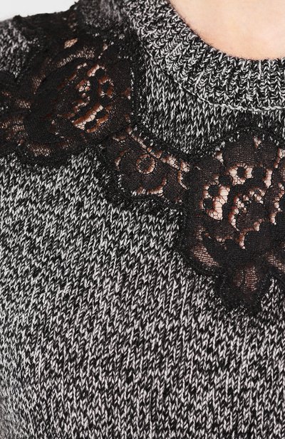 Топ из смеси кашемира и хлопка DOLCE & GABBANA темно-серого цвета по цене 97700 руб., арт. FX535T/JAWQ0, фото 5 Топ из смеси кашемира и хлопка DOLCE & GABBANA, арт. FX535T/JAWQ0, фото 5