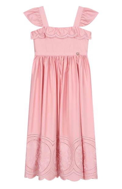 Хлопковый сарафан ELIE SAAB JUNIOR, арт. EFAB100 MX MC/TS0724 RIC05