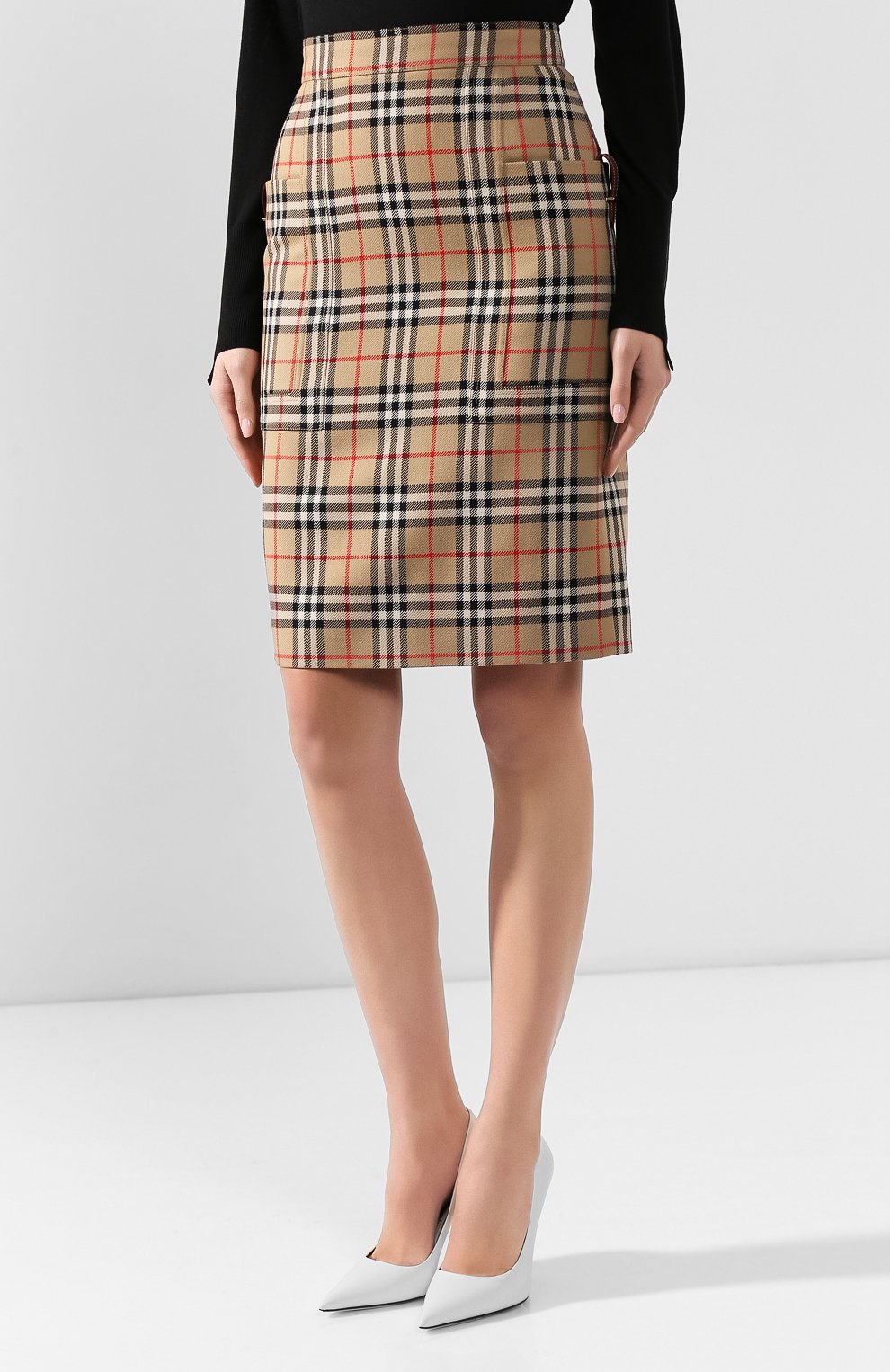 Шерстяная юбка BURBERRY бежевого цвета по цене 118000 руб., арт. 8018657, фото 3 Шерстяная юбка BURBERRY, арт. 8018657, фото 3