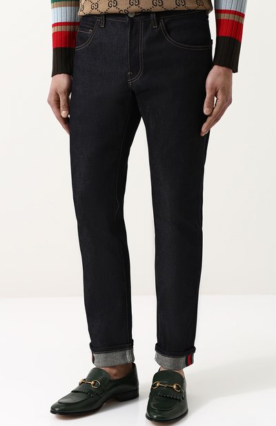 Джинсы прямого кроя с отворотами GUCCI, арт. 430368/XR188, фото 3