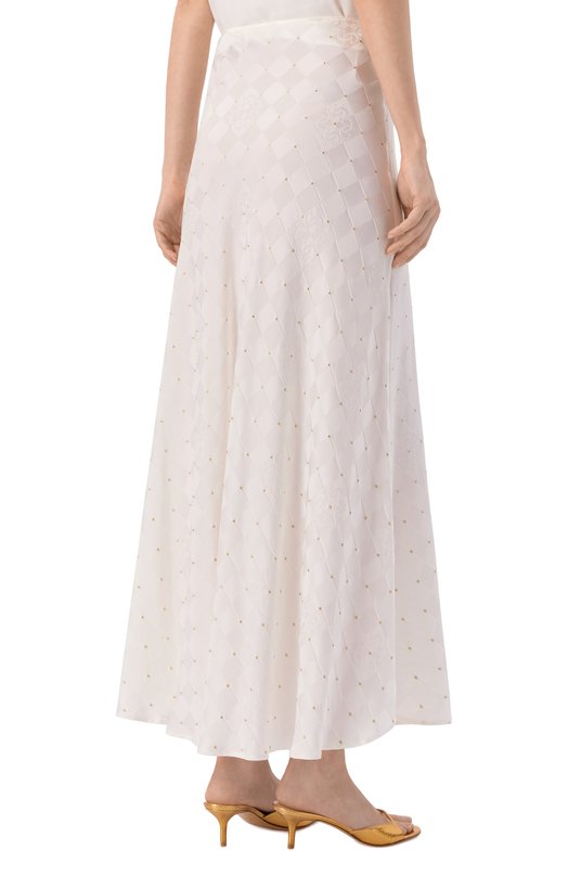 Шелковая юбка Elie Saab SK269NRC26/VI007 Кремовый  SK269NRC26/VI007 Фото 4