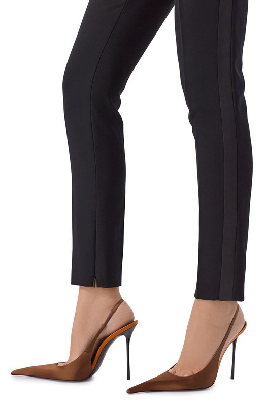 Текстильные туфли Amalia 110 Saint Laurent 850073/9QNA2 Коричневый  850073/9QNA2 Фото 2