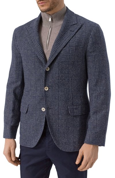 Пиджак из шерсти и шелка BRUNELLO CUCINELLI, арт. MY4367BFD, фото 4