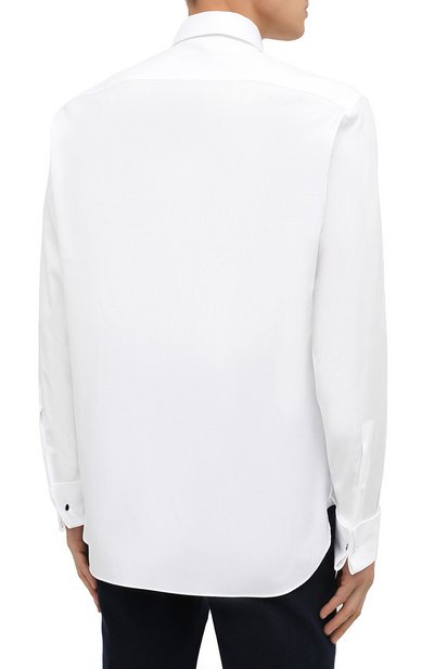 Хлопковая сорочка с воротником кент ZEGNA, арт. 204080/9MS4PA, фото 4