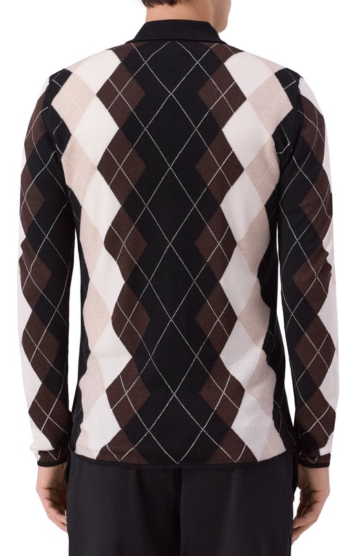 Кардиган из шерсти и шелка Dolce & Gabbana GXVD8T/JGMAH Коричневый  GXVD8T/JGMAH Фото 4
