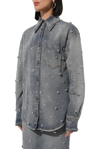 Джинсовая рубашка GIUSEPPE DI MORABITO, арт. 03PFDNT032B 03330, фото 3