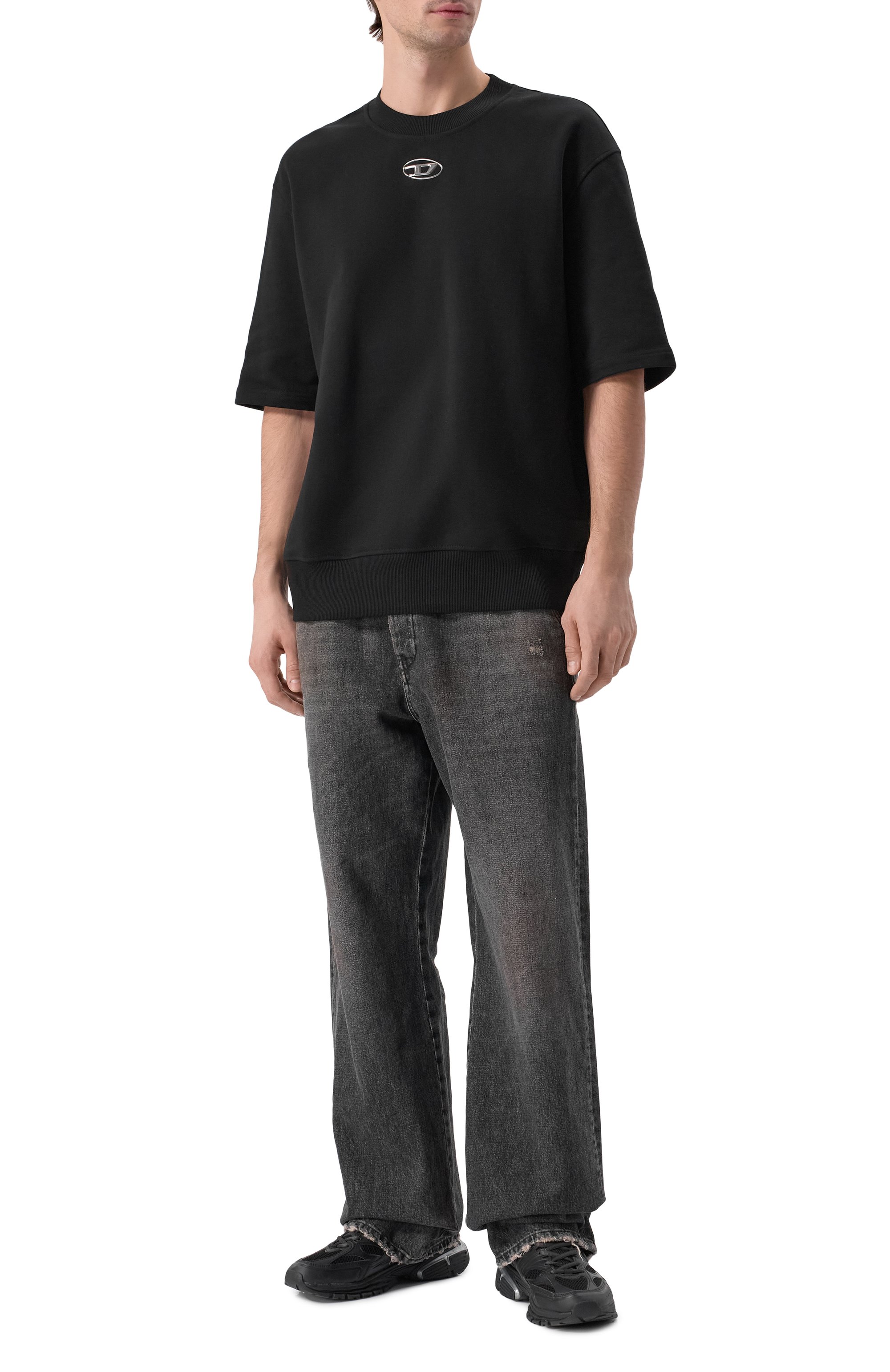 Хлопковый свитшот DIESEL черного цвета по цене 16300 руб., арт. A11580/0BMBJ, фото 2 Хлопковый свитшот DIESEL, арт. A11580/0BMBJ, фото 2