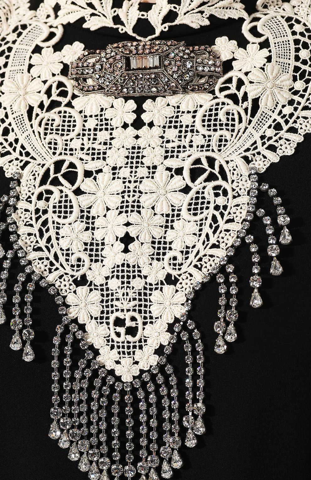 Платье-макси GUCCI черного цвета по цене 424500 руб., арт. 605062/XJB8S, фото 5 Платье-макси GUCCI, арт. 605062/XJB8S, фото 5