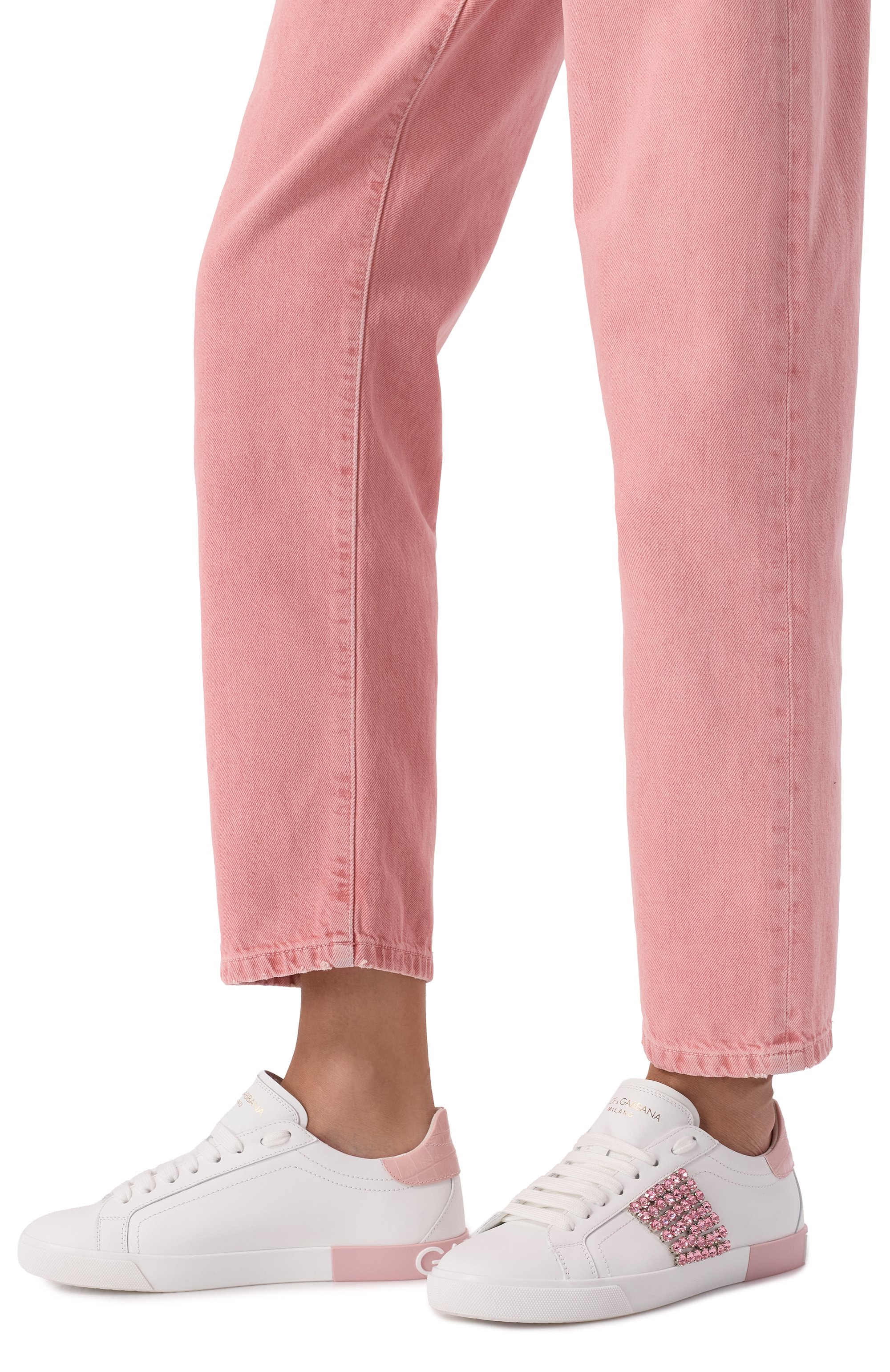 Кожаные кеды portofino vintage DOLCE & GABBANA белого цвета по цене 145500 руб., арт. CK2311/A6N63, фото 3 Кожаные кеды portofino vintage DOLCE & GABBANA, арт. CK2311/A6N63, фото 3