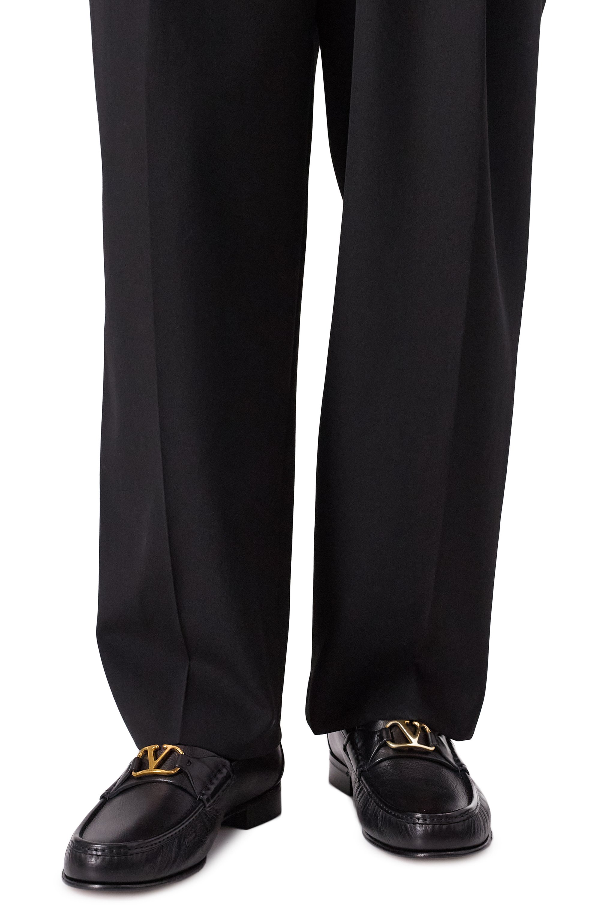 Кожаные лоферы vlogo signature VALENTINO, арт. 7Y2S0J68/MIL, фото 3