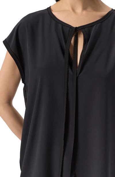 Шелковый топ SHAN черного цвета по цене 76410 руб., арт. 42521-60, фото 5 Шелковый топ SHAN, арт. 42521-60, фото 5